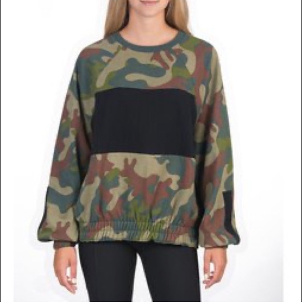 HURLEY Women’s One & Only Dolman Camo Fleece Crewneck Sweatshirt NWT - Picture 10 of 16